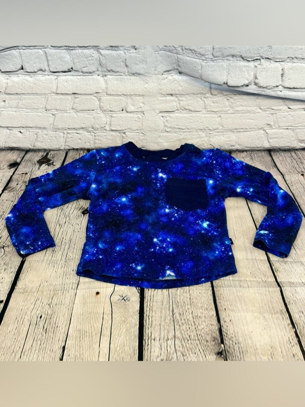 The Sleepy Sloth Galaxy Pattern Long Sleeve Bamboo Shirt